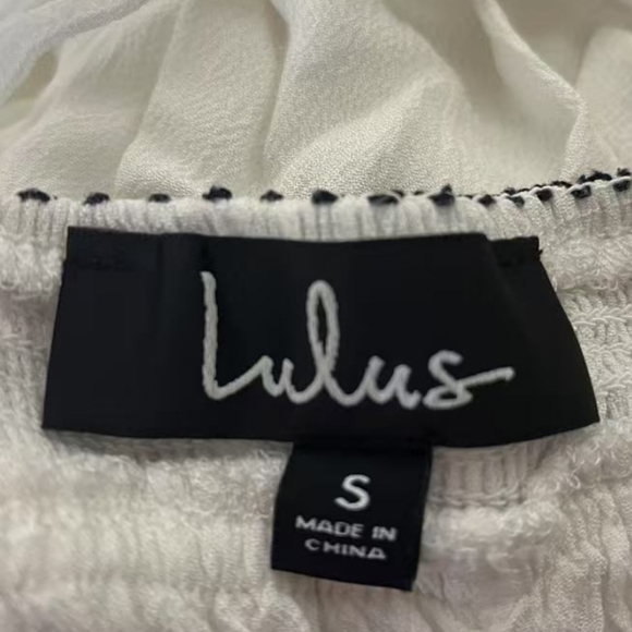 Lulus Days of Sunlight Embroidered Maxi Dress Women's S White Boho Retro Coastal - Picture 11 of 13